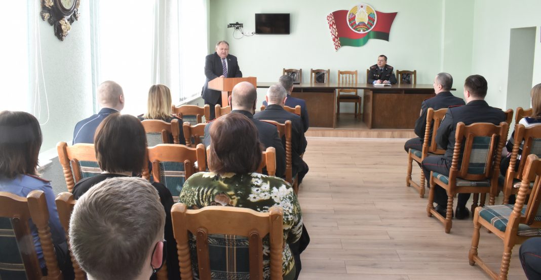 Олег Боровко выступил в отделе внутренних дел во время единого дня информирования