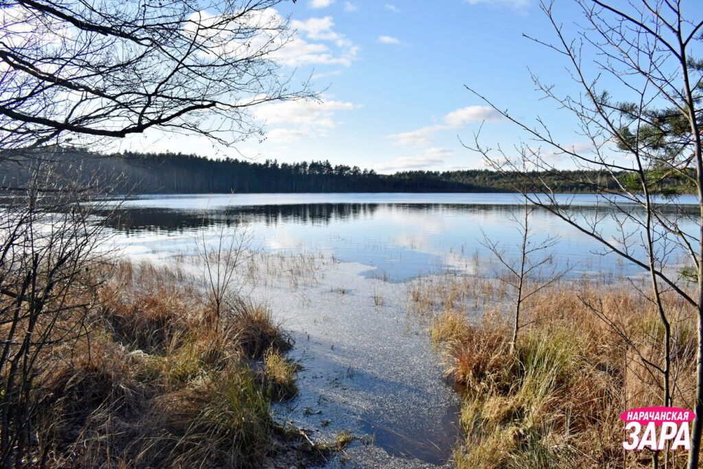Озеро Запортово покрывается льдом