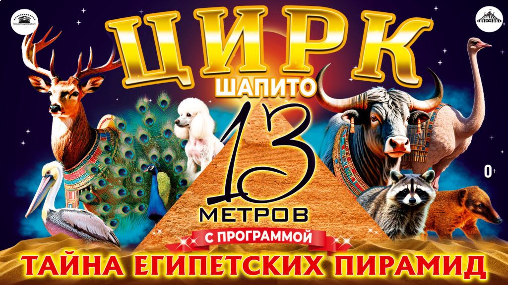Впервые в Поставах цирк шапито «13 метров» совместно с Гомельским Государственным цирком с программой «Тайна Египетских Пирамид»