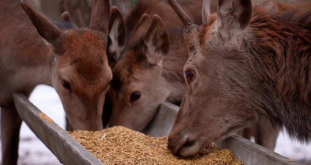 Особенно отзывчиво столуются косули и олени — в Нацпарке «Нарочанский» в разгаре подкормочный сезон