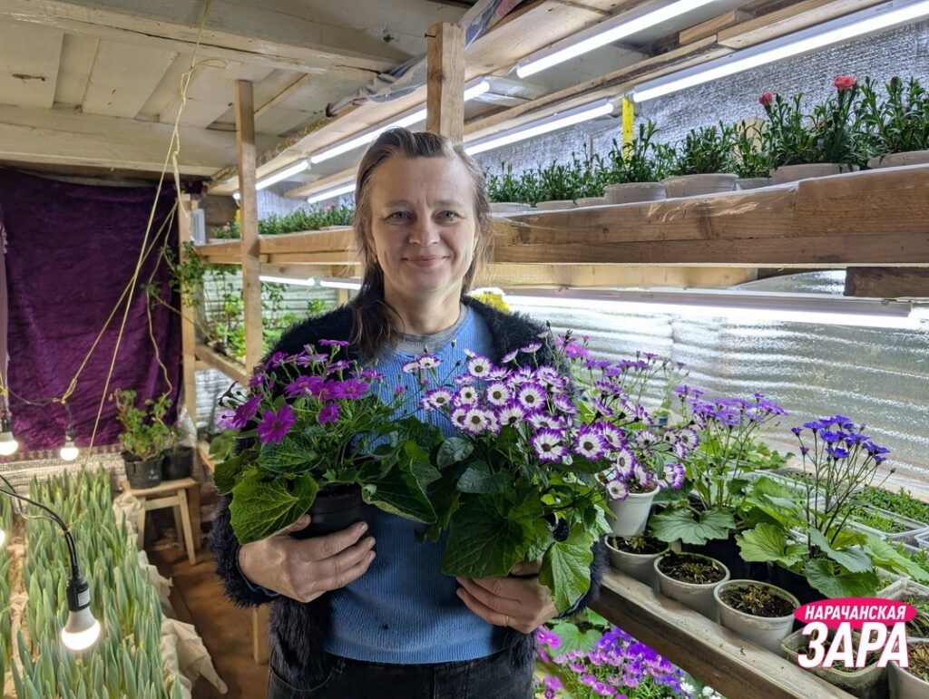 Мядельчанка организовала бизнес на цветах прямо в деревенском доме