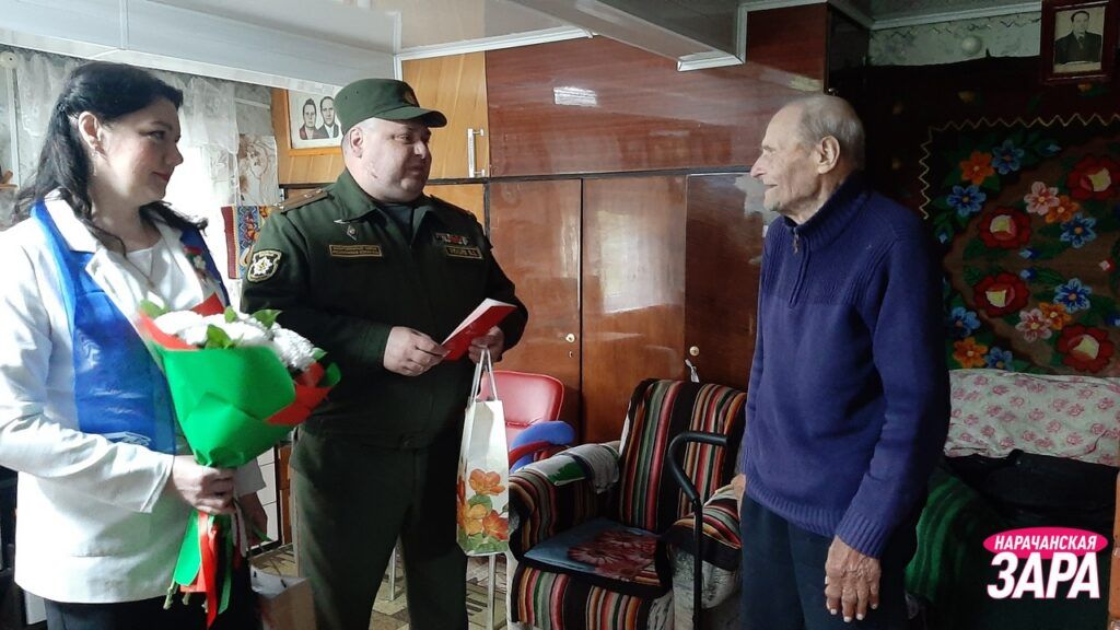 Ветеранов поздравил военный комиссариат Мядельского района и Белагропромбанк