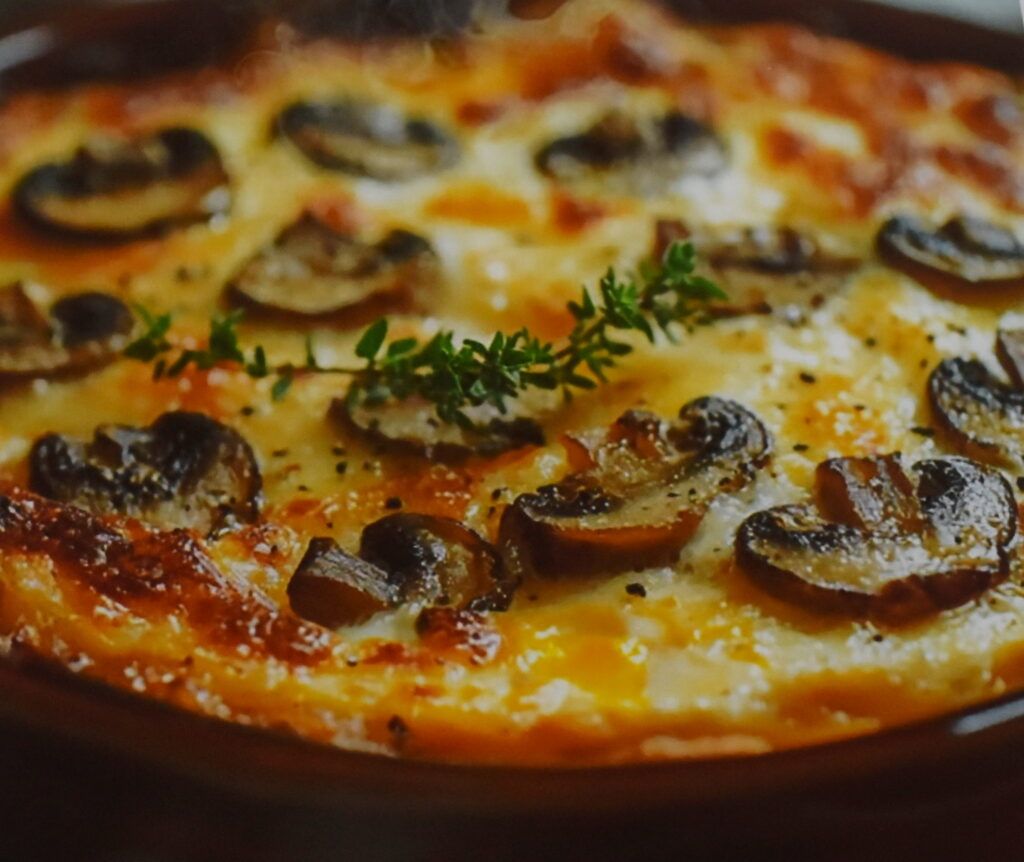 Запекаем картофель с грибами и голубым сыром – рецепт от нарочанских сыроделов