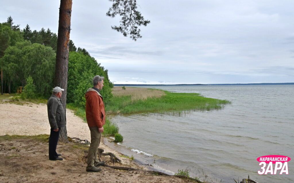 Прошли с жителями Занарочи до новой турстоянки «Студенец» 