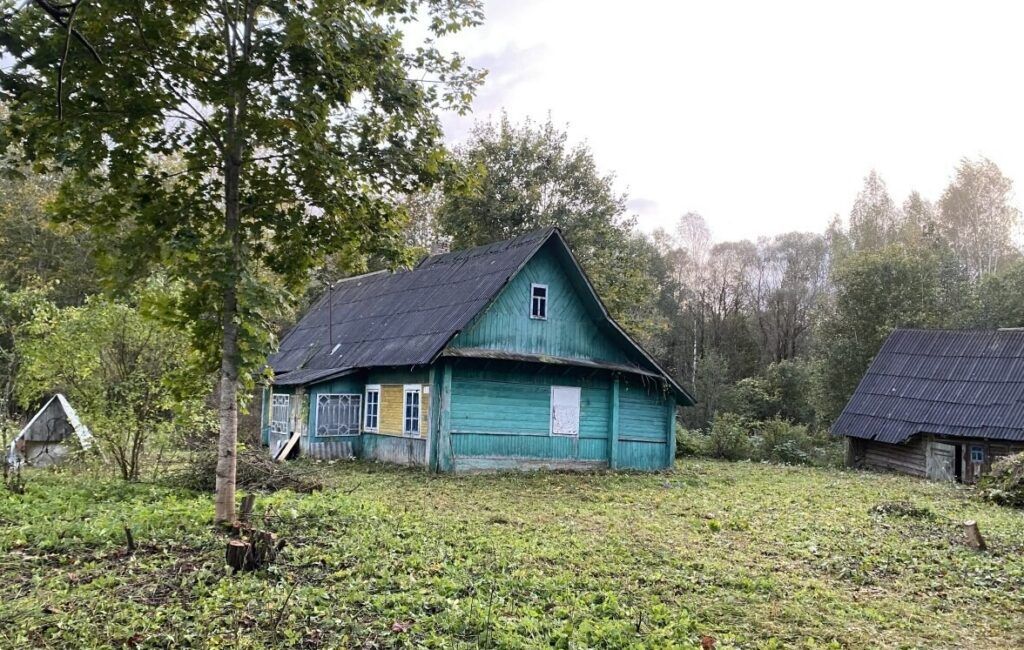 В Мядельском районе на продажу выставили деревянный дом у озера Волчино